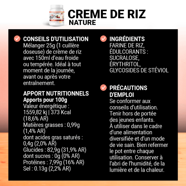 Need's Pure Rice Cream - Crème De Riz