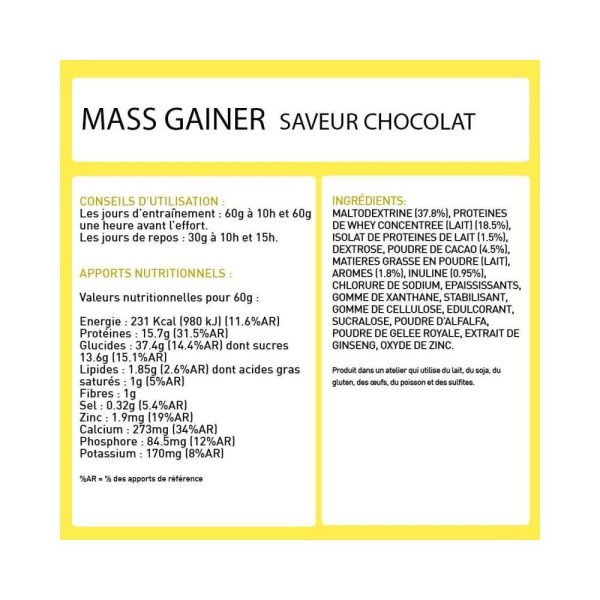 Mass Gainer Chocolat 3kg