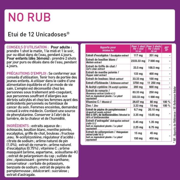 No Rub' Flash - Défenses Naturelles Pack 12pcs 